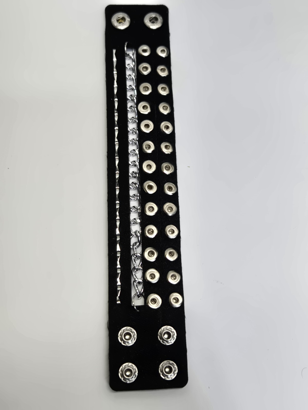 Faux Leather Spike Studded Wrist Bracelet Cuff Punk Rock Goth Cosplay