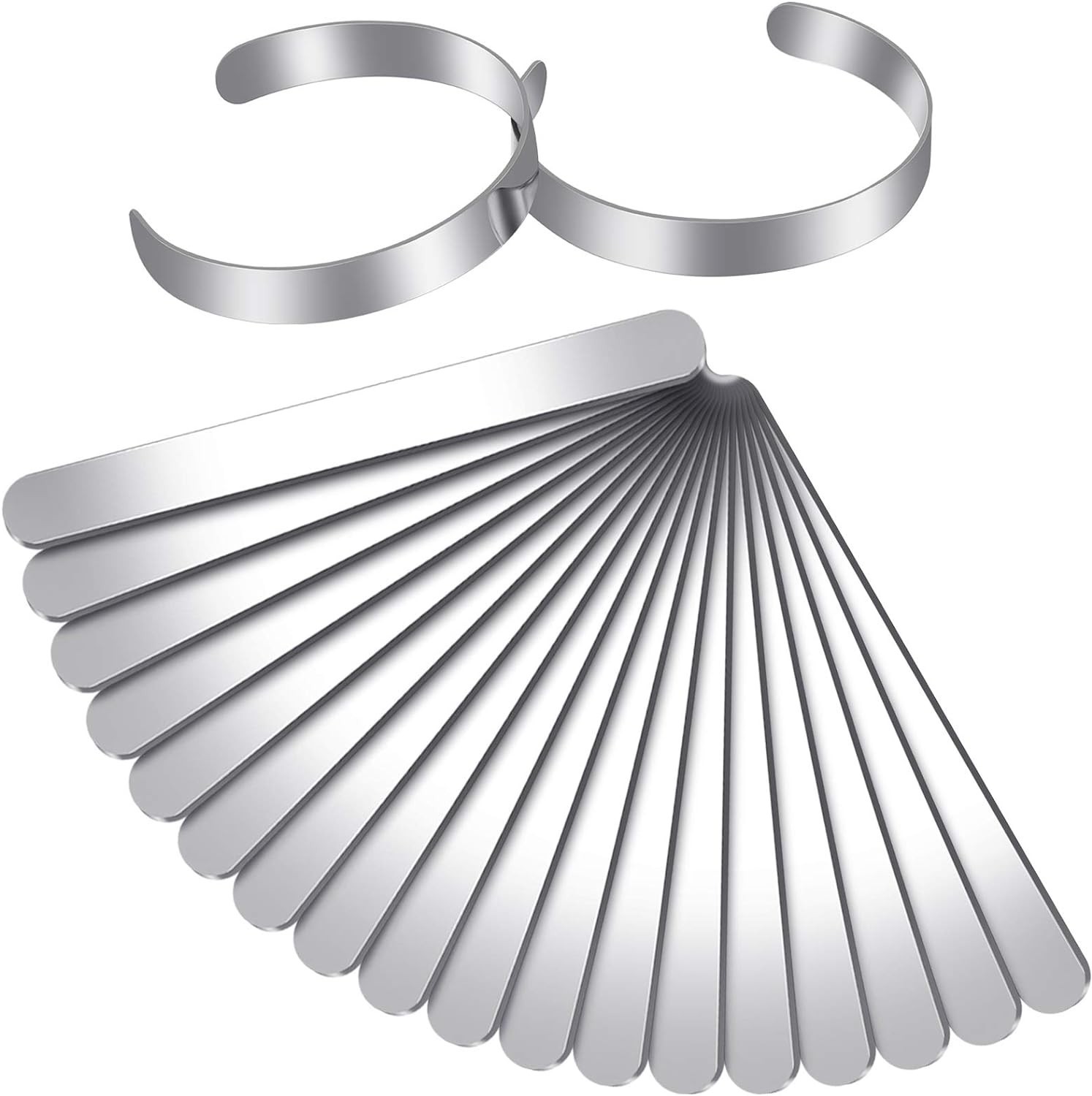 18 Pieces Bracelet Blanks Stainless Steel Bangle Blanks DIY Cuff Bracelet Blanks