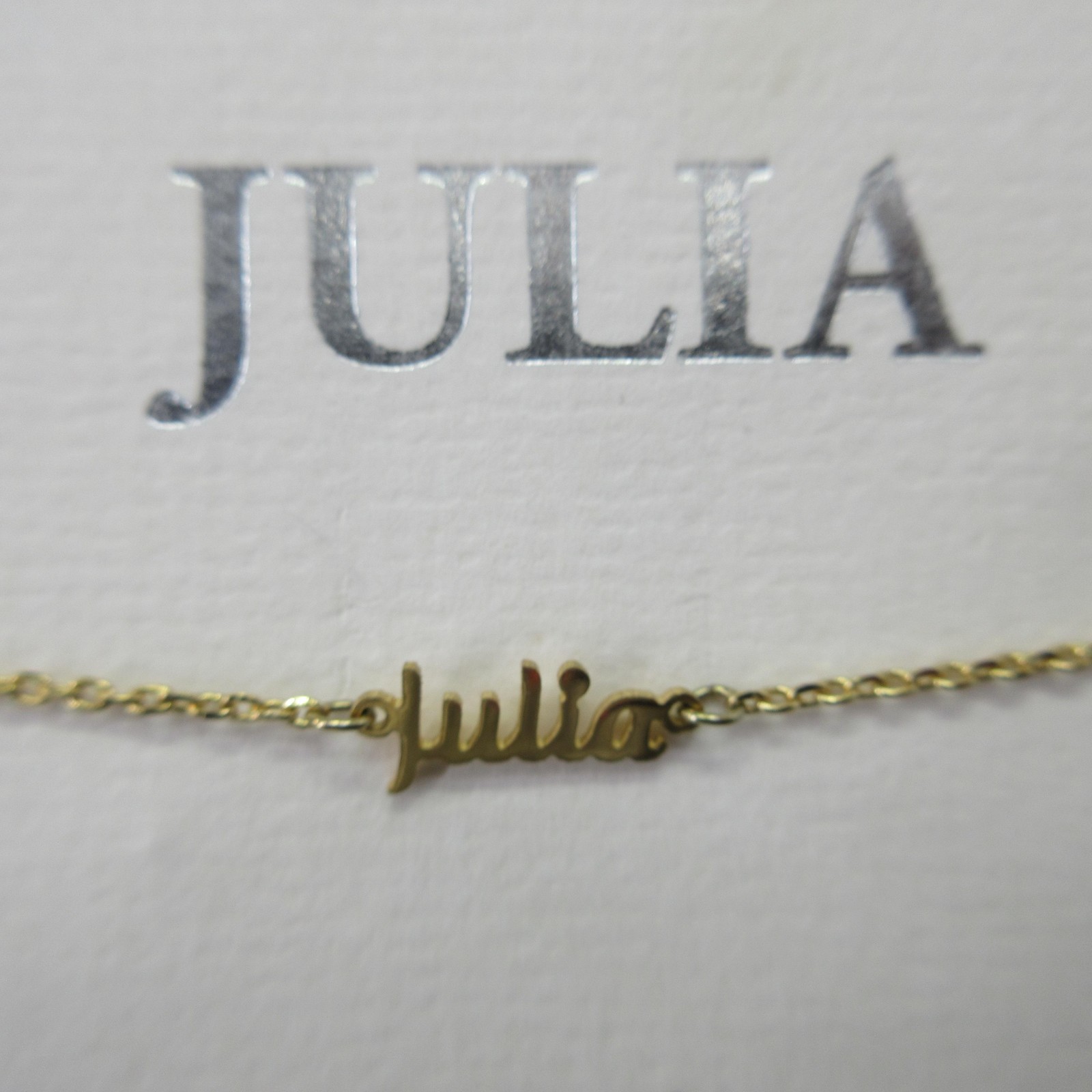 Marina De Buchi Julia Name Freedom Bracelet Gold Tone Adjustable Nickel Free