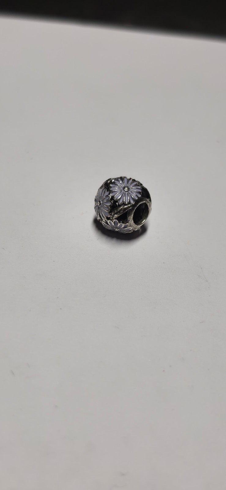 Pandora Daisy Meadow Charm Flower Lavender Enamel Genuine 791487EN66