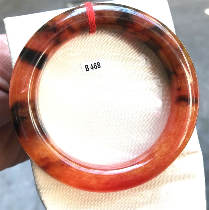 58MM Natural Icy Red Jadeite Jade Bracelet Bangle Myanmar Jade Bracelet