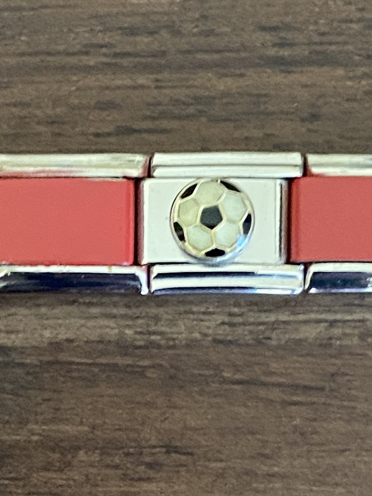 18 Charm I ❤️ Soccer / Soccer Fever / Ready To Wear Italian Charm Bracelet New