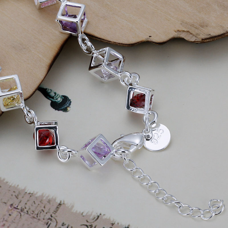 Women’s 925 Sterling Silver Bracelet Adjustable Size 8-9 Inches 9MM Lobster L8