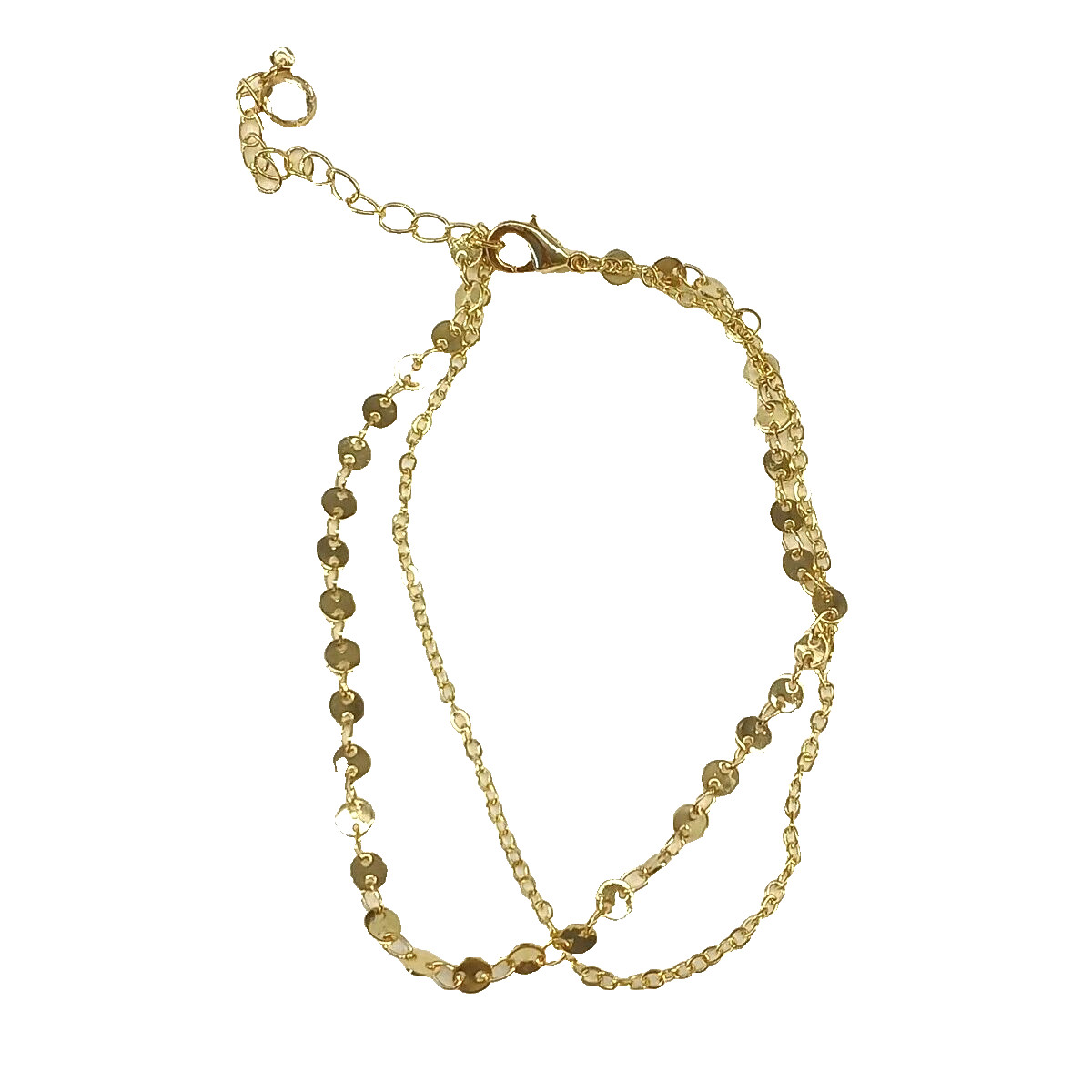 Women Stack Bracelet 8″ Length Brass Plated Gold One Size Fashion Jewelry