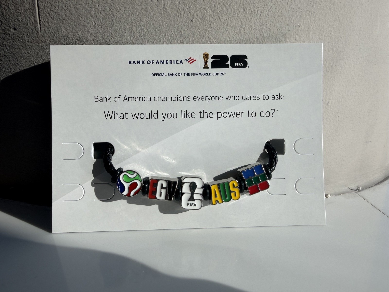FIFA 2026 World Cup Bracelet Game Day Charms – EGYPT v AUSTRALIA – Collectible