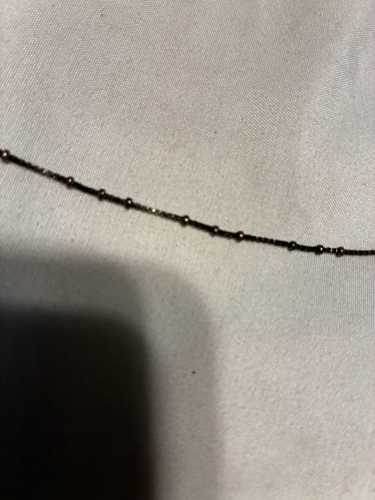 Thin Small Bronze Chain Bracelet 6.5 Inch