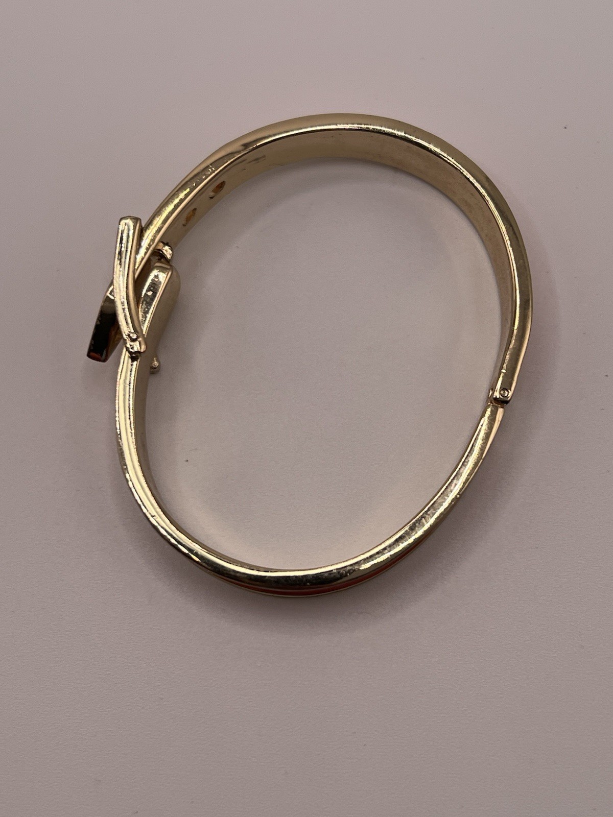 2 Orange And Gold Metal Bangle 90s Bracelets, Enameled, Vintage , Nice Condition