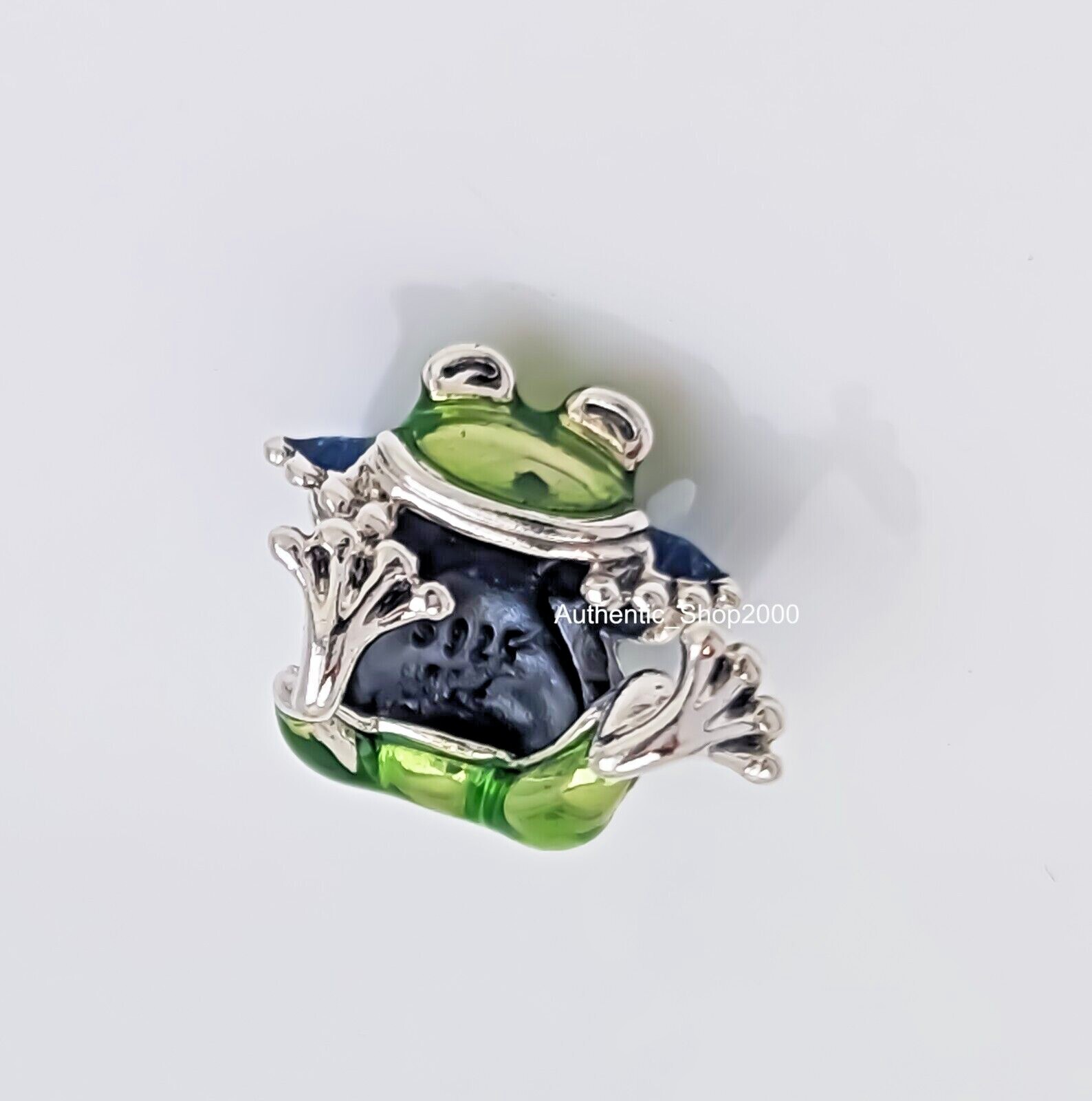 New 100% Authentic PANDORA Moments 925 Ale Green Climbing Frog Charm 793342C01