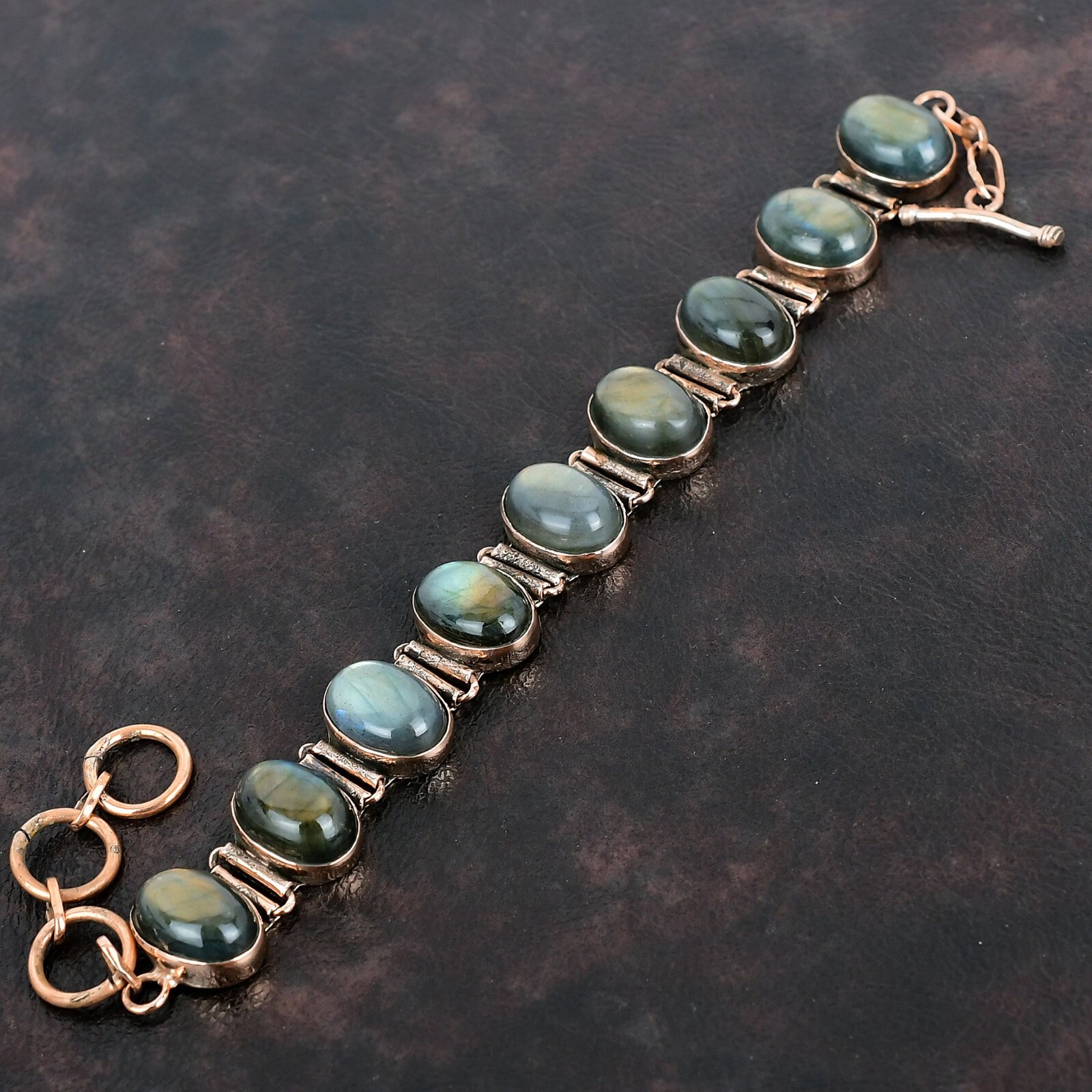 New Year Deal Labradorite Gemstone Birthday Anniversary Bracelet Jewelry Copper