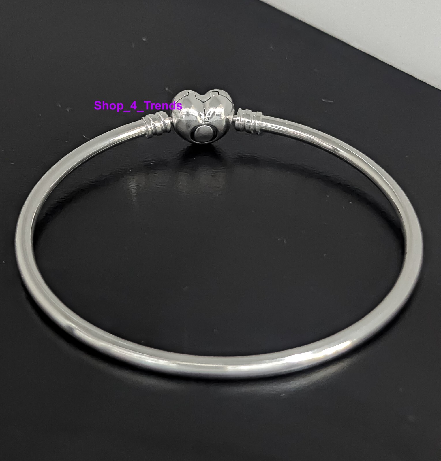 NEW 596268 925 Silver 100% PANDORA Moments Heart Clasp Bangle Charm Bracelet
