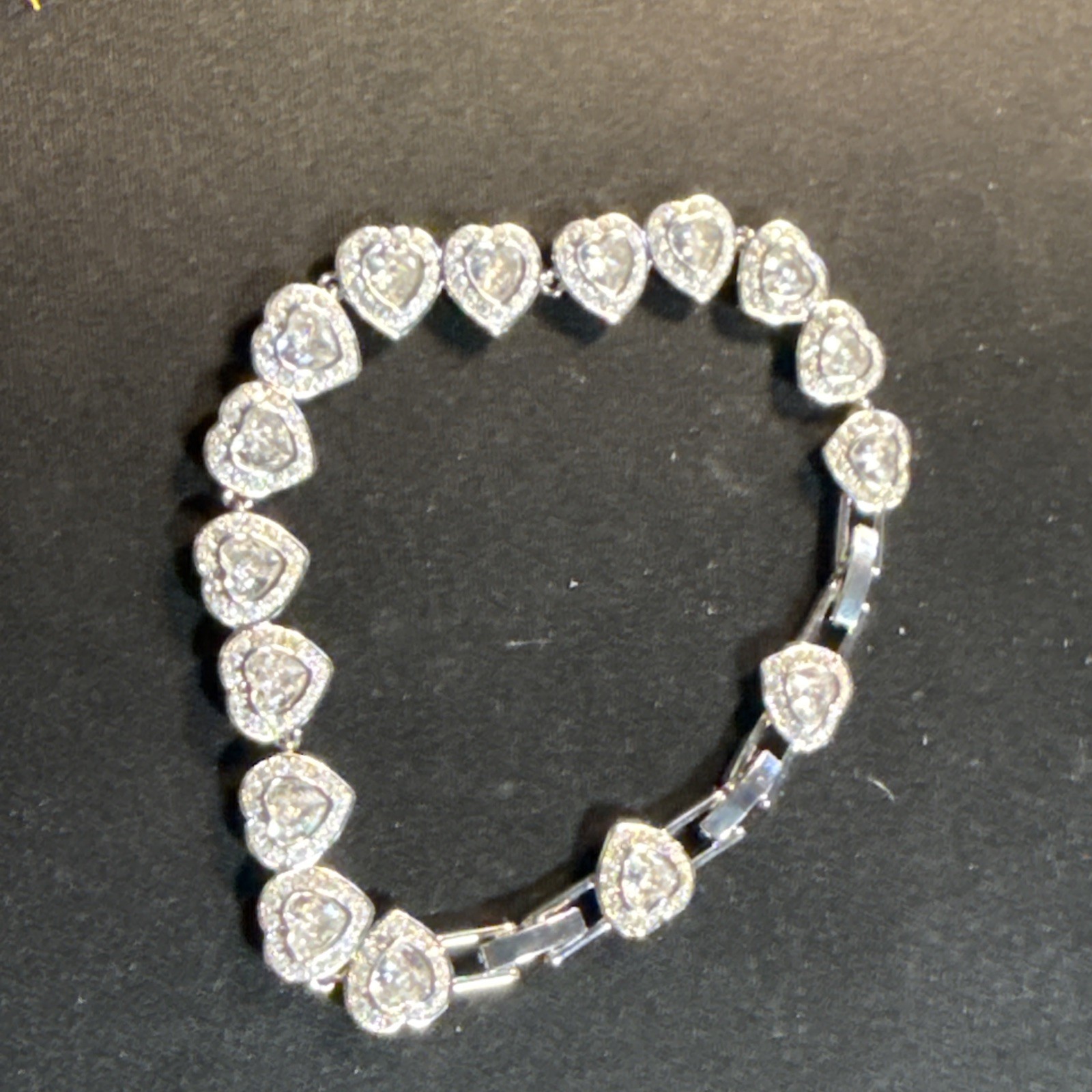 SWAROVSKI x Ariana Grande Heart Tennis Bracelet White Rhodium Plated w/ Box
