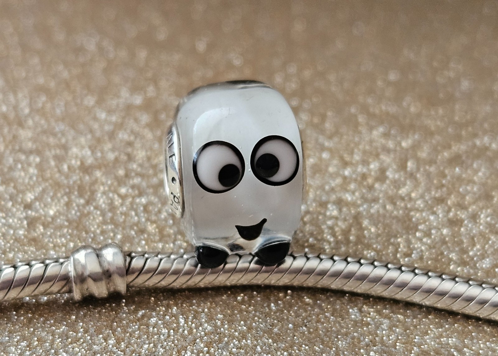 Authentic Pandora Cute Heart Melter Silver Murano Charm