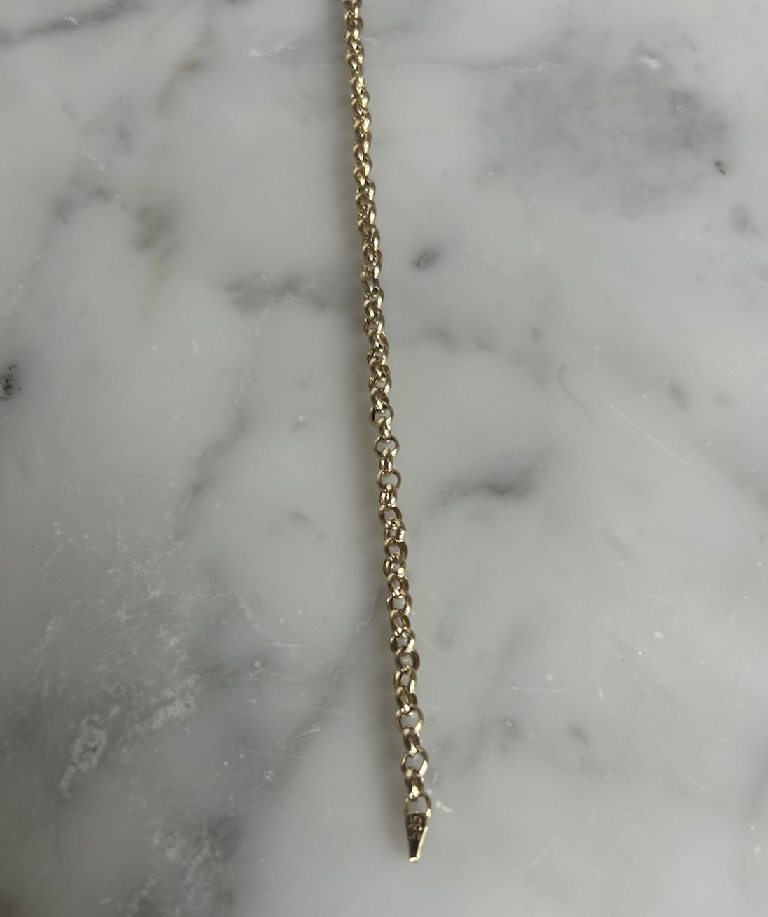 14k yellow gold Rolo bracelet 3 grams Lobster Clasp 7.25 inch