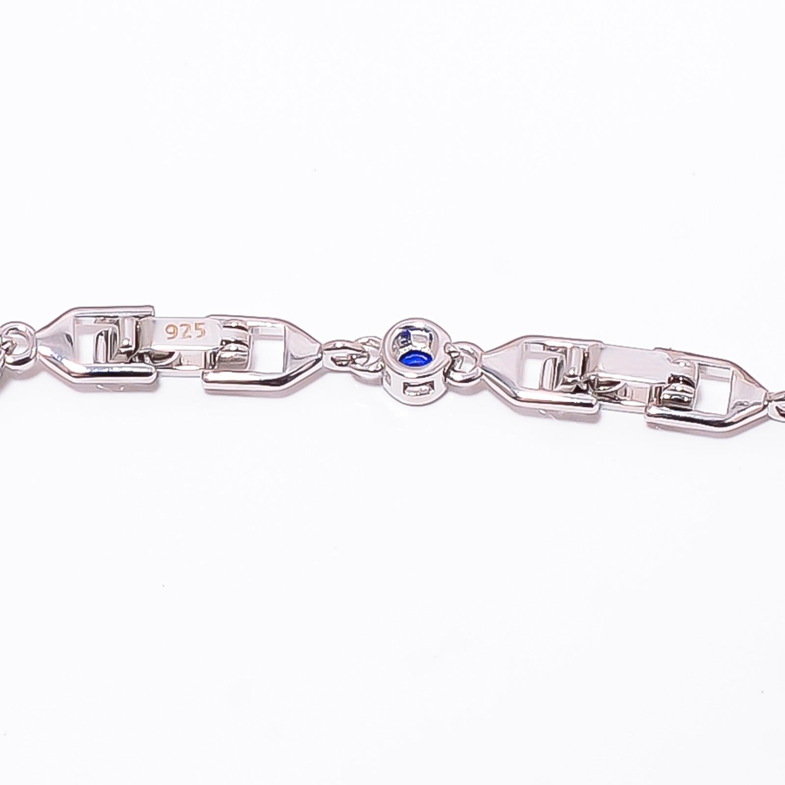 Blue Sapphire – Simulated 925 Sterling Silver Adjustable Bracelet 7-8″ B128329