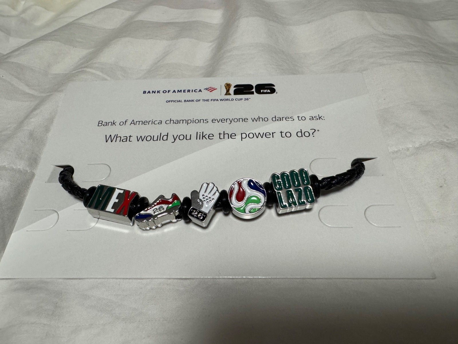 Bank of America FIFA World Cup 26 Mexico (MEX) Braided Cord Charm Bracelet