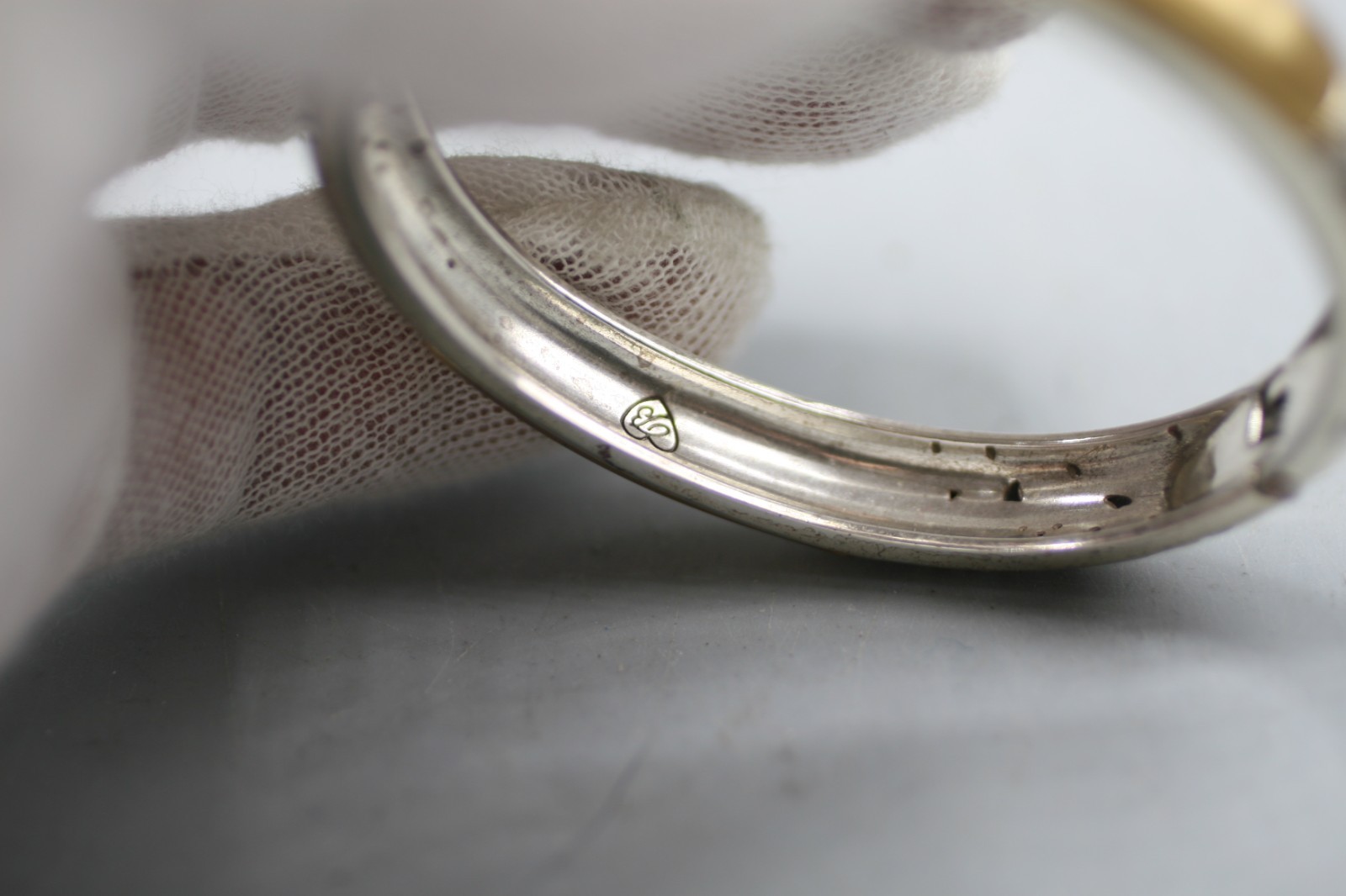 Brighton Filigree Scroll Hinged Silver Tone Bangle Bracelet R12