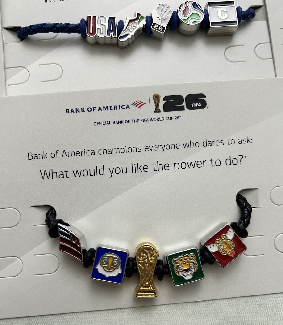 Full set of 5 Bank of America FIFA World Cup 26 Bracelets SEA CAN USA MEX BofA