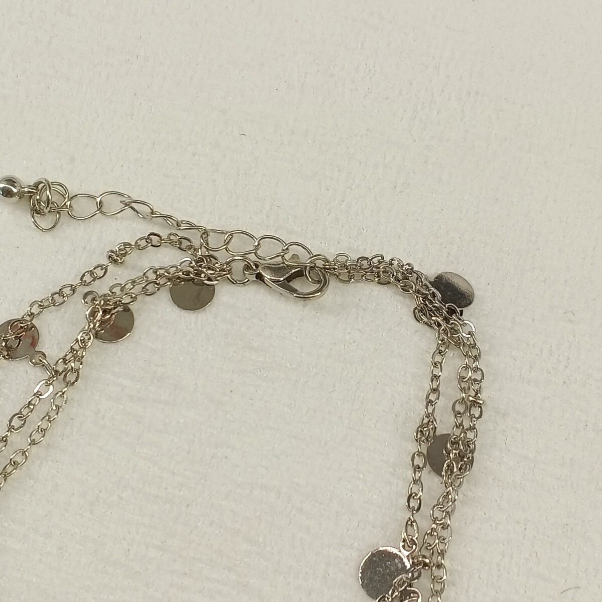 Stack Chain Bracelet Brass Plated Silver One Size 8″ Length