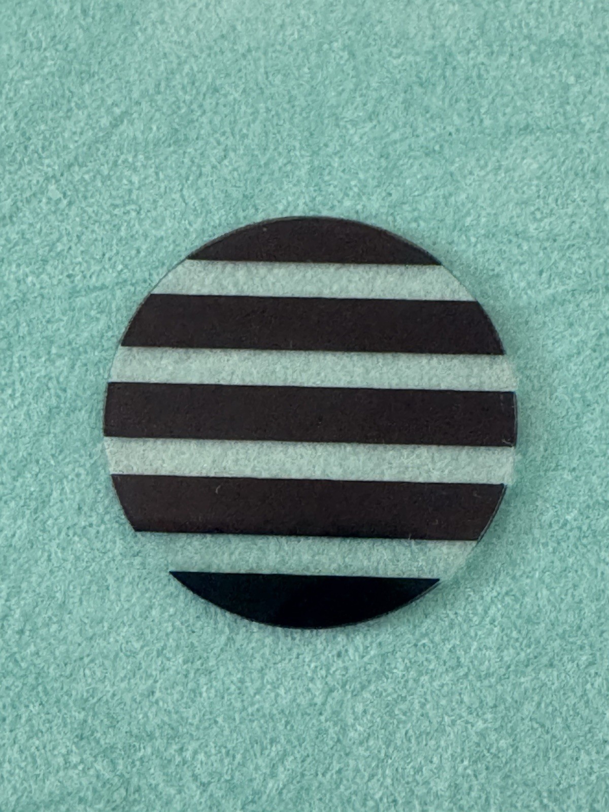 Origami Owl Large Black Striped Clear Plate