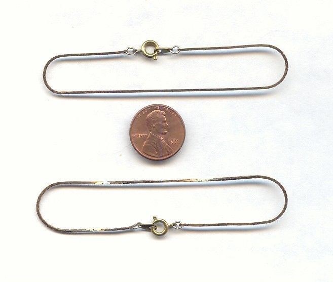 6 VINTAGE SOLID BRASS .5mm. WIDE THIN FINE COBRA CHAIN 7″ BRACELETS CH127