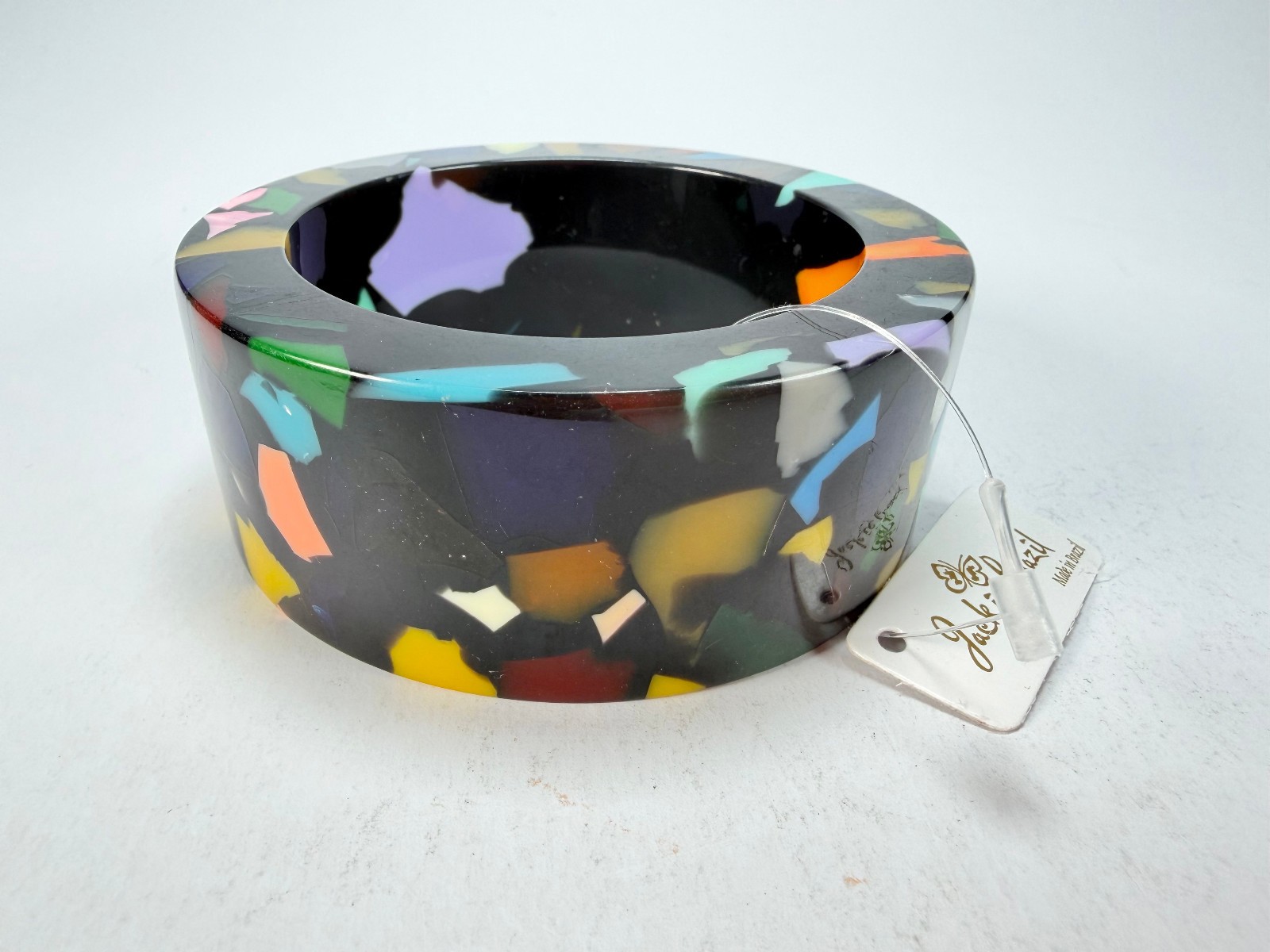 Jackie Brazil “Art Deco” Solid Round 3.4cm Bangle ( B3088 )