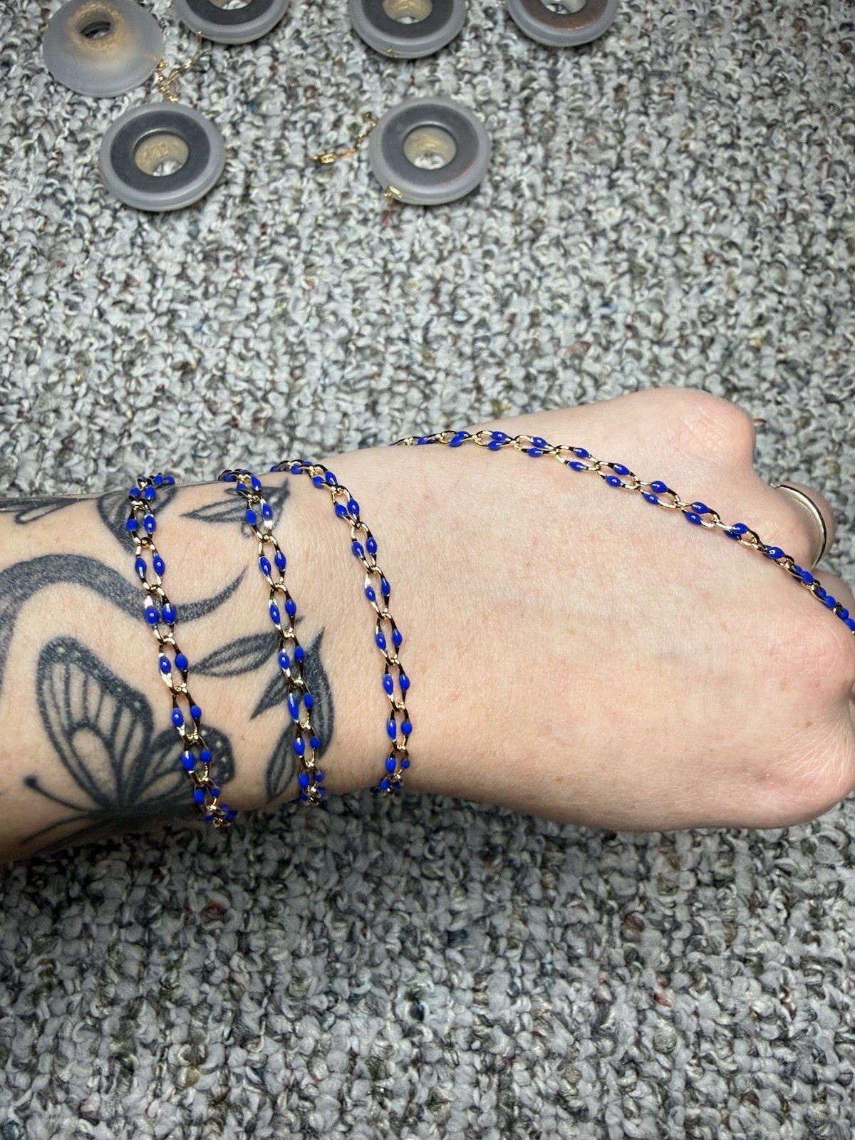 2ft 5inches royal blue enamel chain