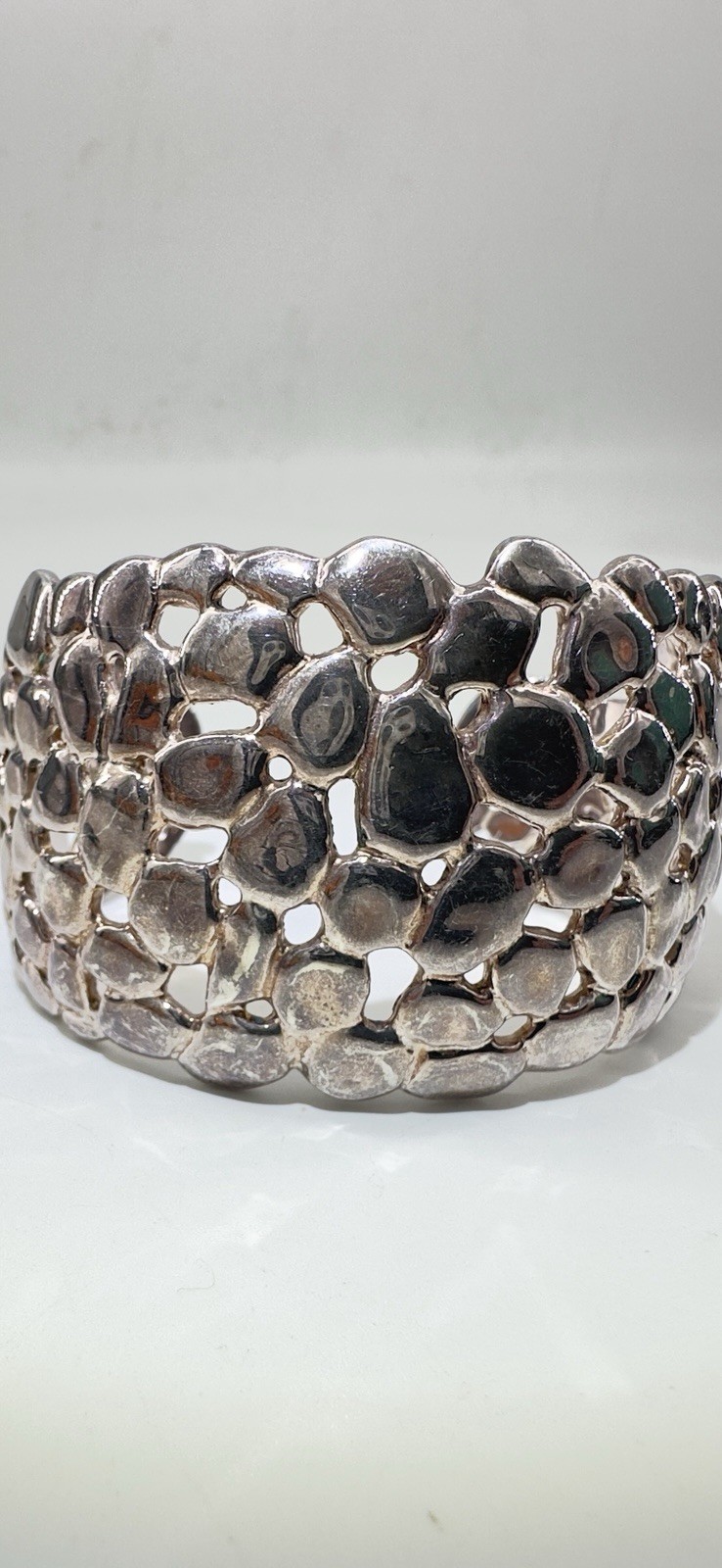 RLM Robert Lee Morris Bronze Wide Cuff Bracelet Thailand Chunky Heavy