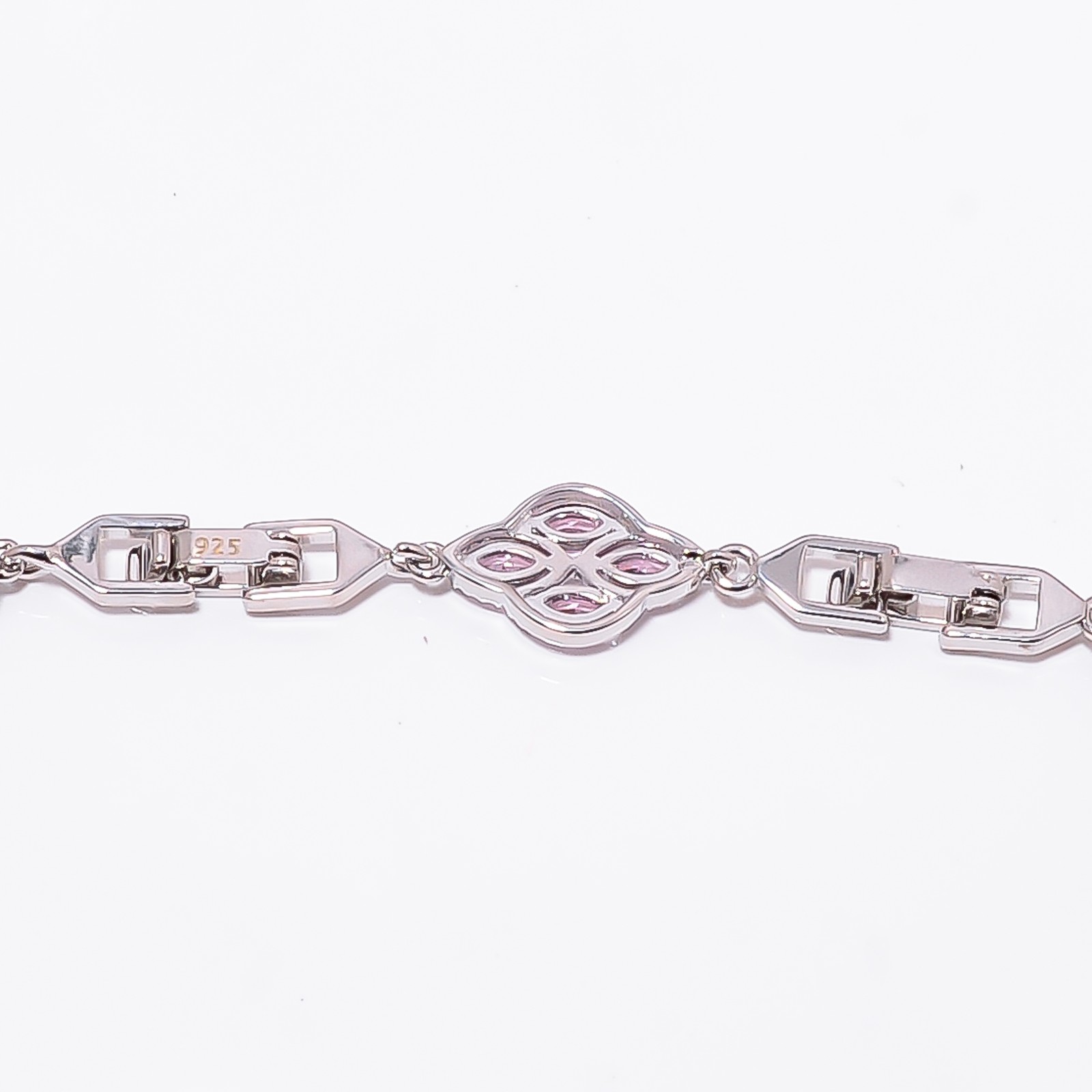Pink Sapphire – Simulated 925 Sterling Silver Adjustable Bracelet 7-8″ B130130