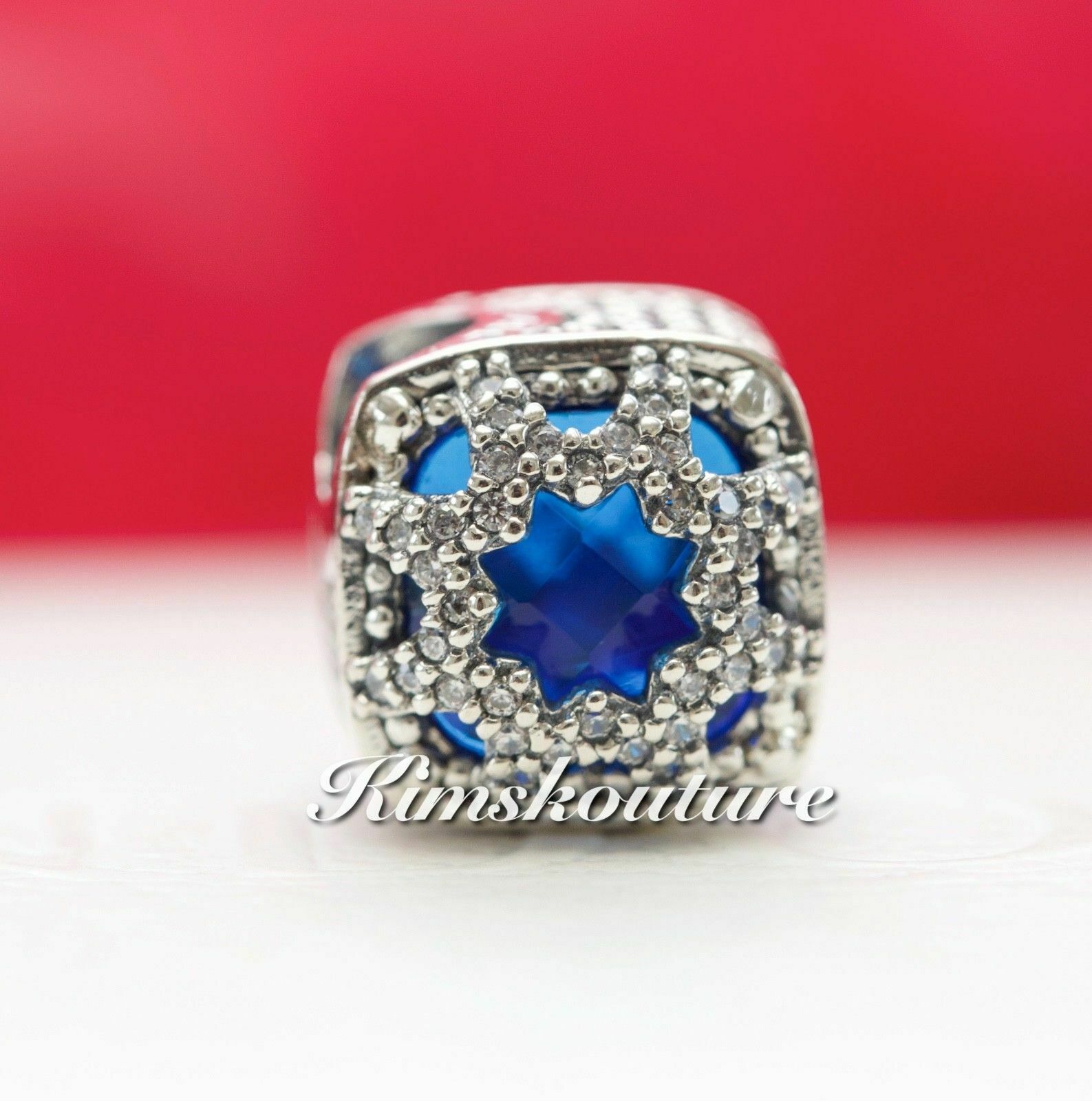 Authentic Silver Glacial Beauty Charm, Swiss Blue Crystals & Clear CZ 796360NSB