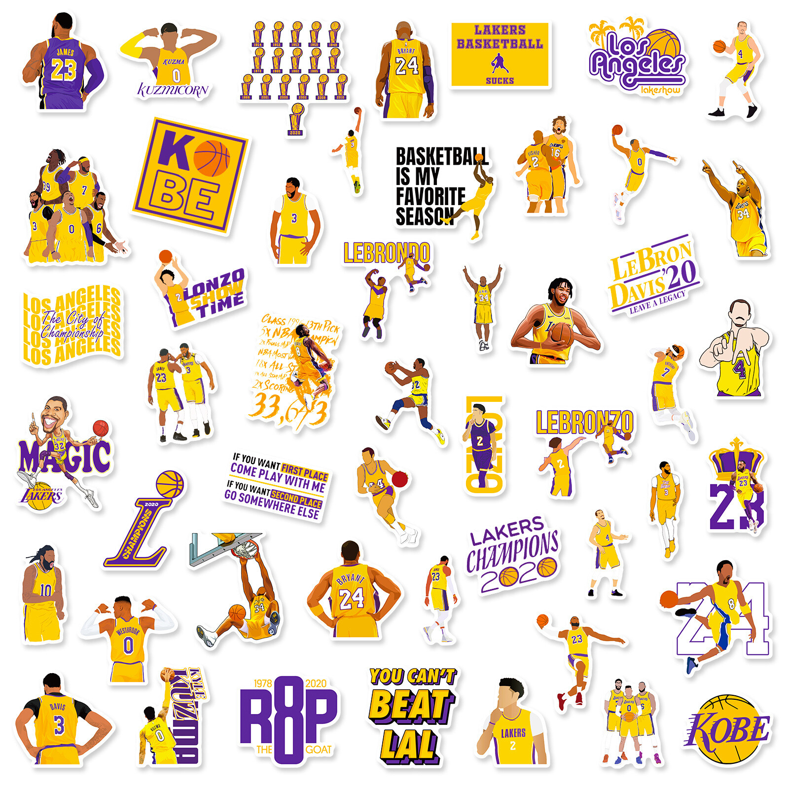 Kobe Bryant Sports Bracelet * 5 pcs with Free Stickers Ideal Gift for Fans