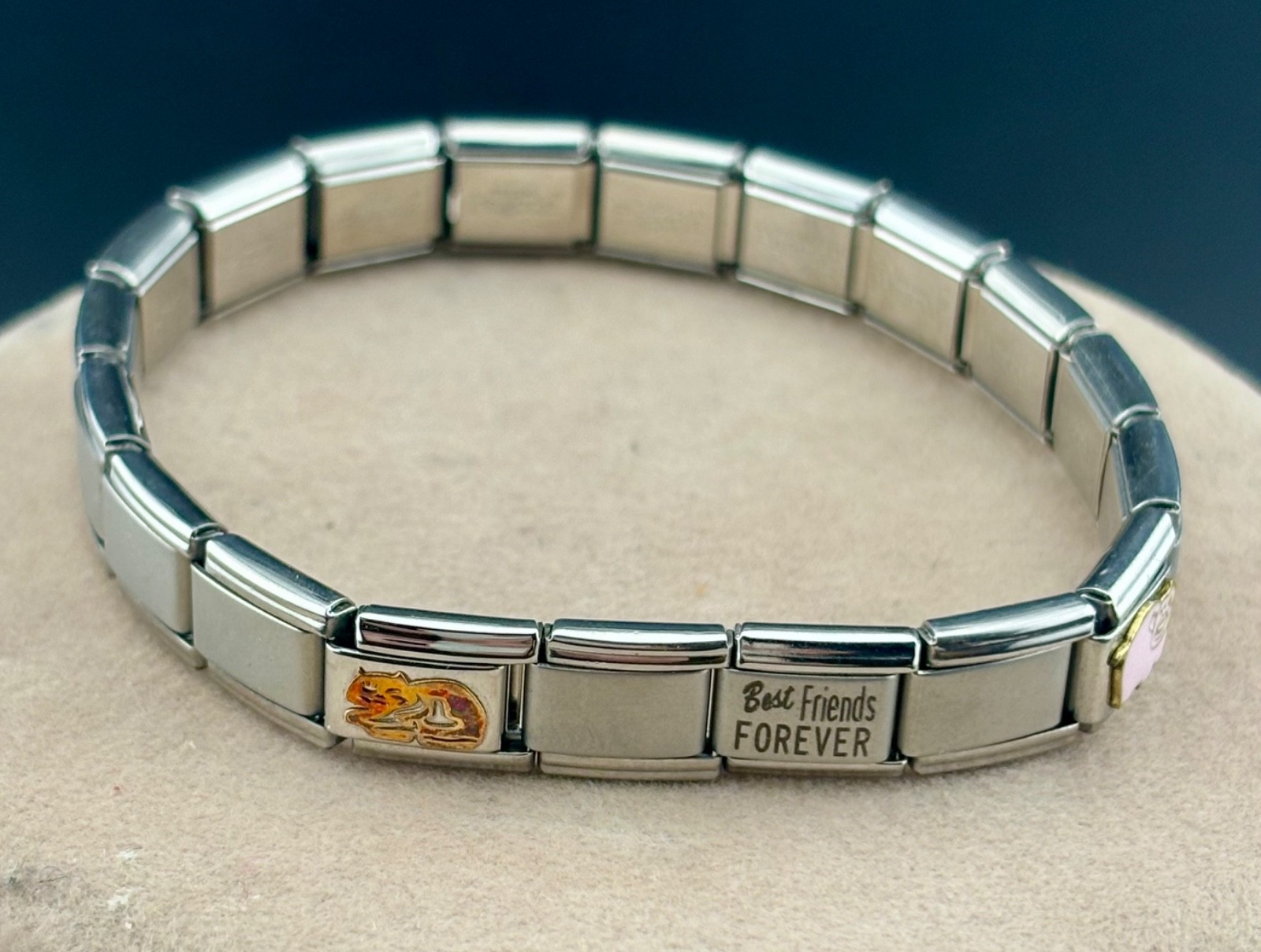 Pagoda Personal Links Stainless Steel Modular Charm Bracelet Italy