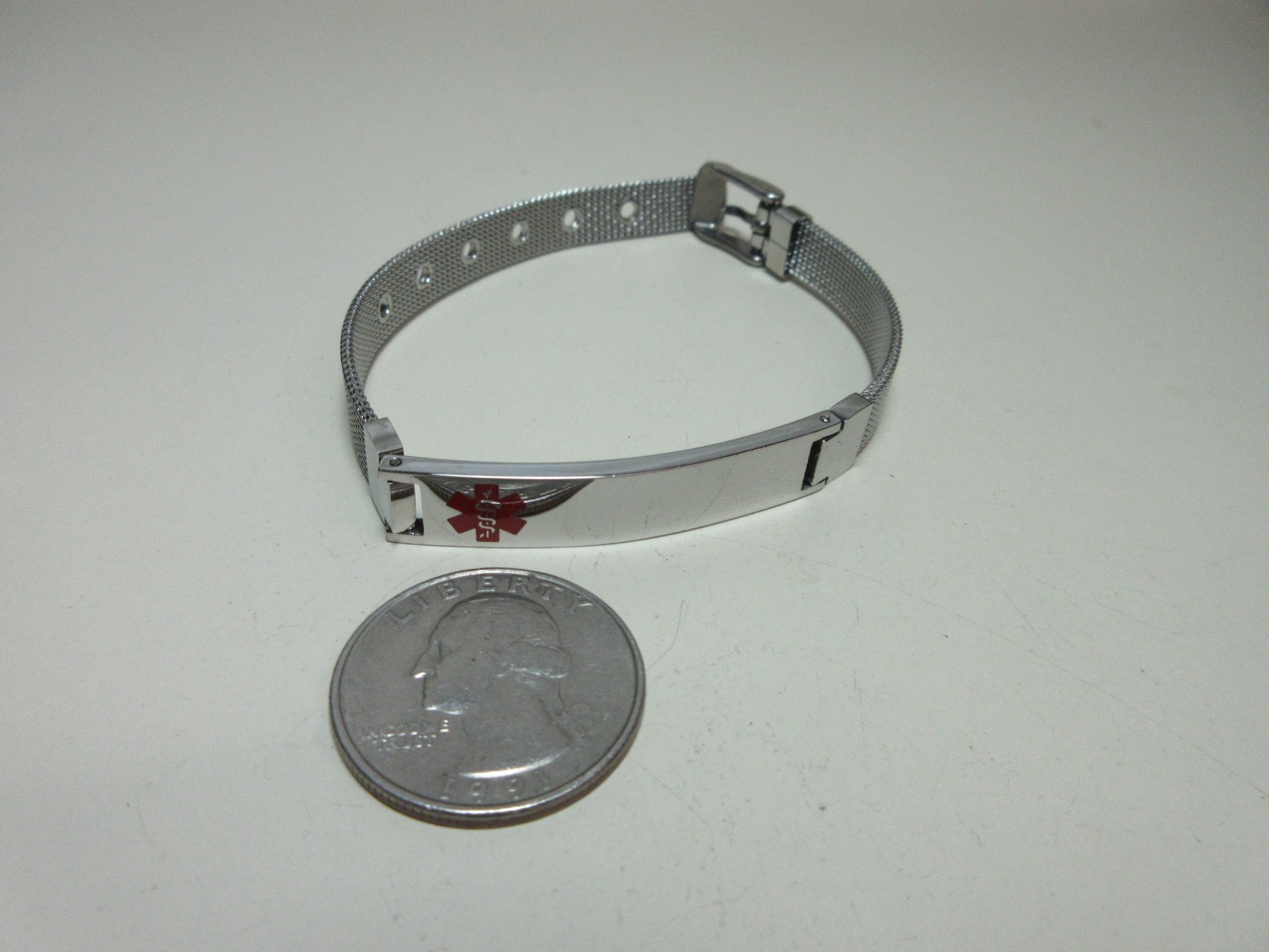 Medical Alert Bracelet ID Stainless Steel Health Emergency #80