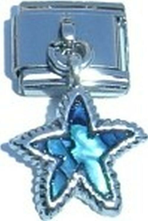 Italian Charm -Starfish  Paua Shell Dangle Standard – 9mm Italian Charm Link