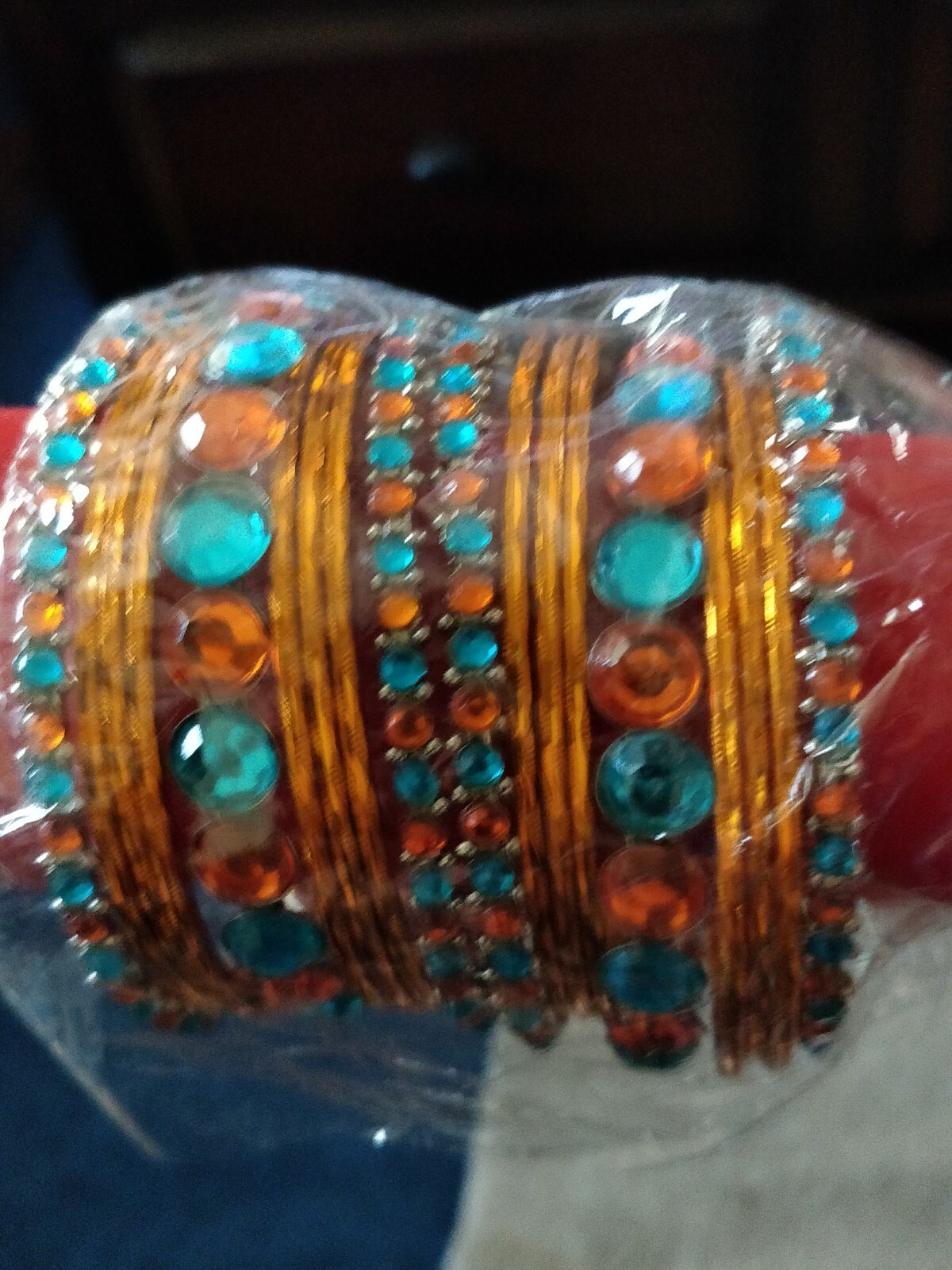 SET OF TOTAL 18 PIECE COLOURFULL BANGLES AS SEEN IN PICTURE 21/2 INSIDE DIAMETE